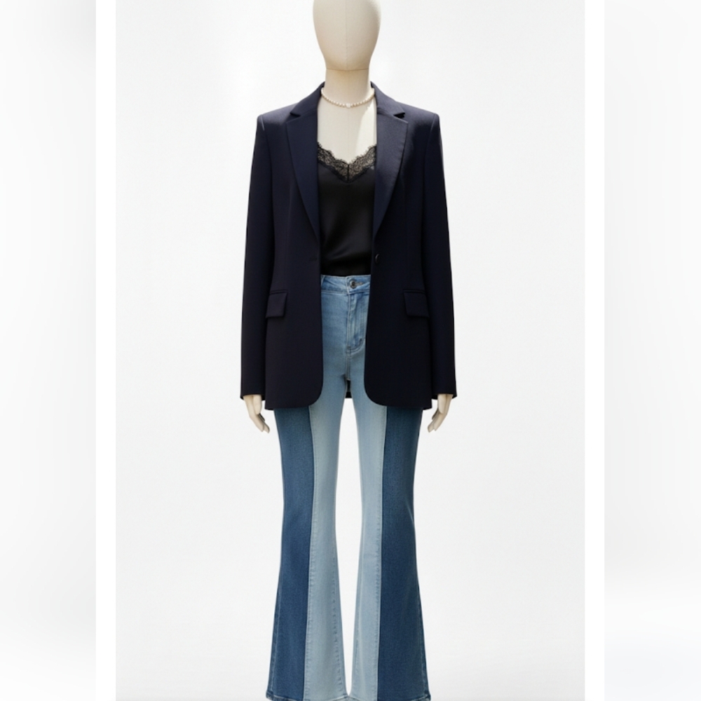 Y2k Altard State Trendy Multi-Blue Flare Jeans - Picture 15 of 15